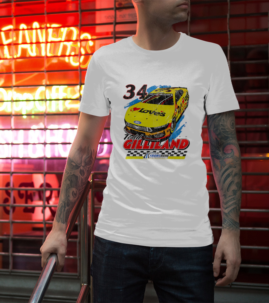 Todd Gilliland No. 34 Loves Ford Front Row Motorsports Racing T-Shirt