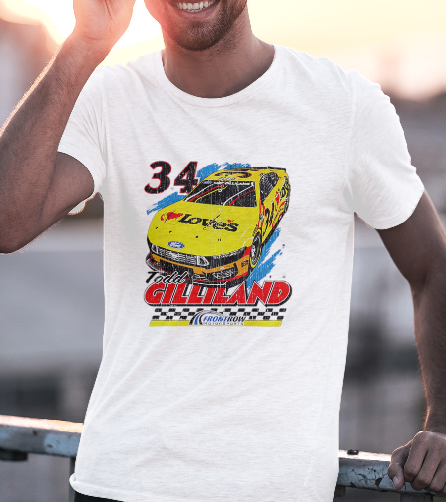 Todd Gilliland No. 34 Loves Ford Front Row Motorsports Racing T-Shirt
