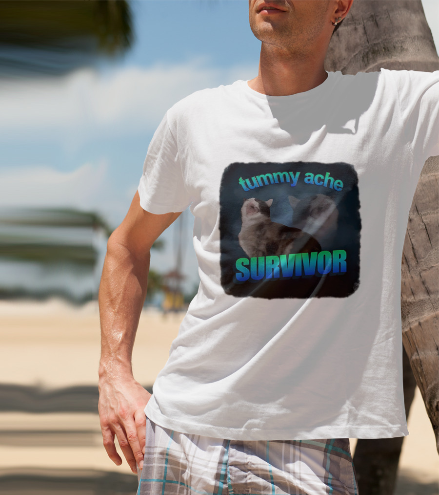 Tummy Ache Survivor Cat T-Shirt