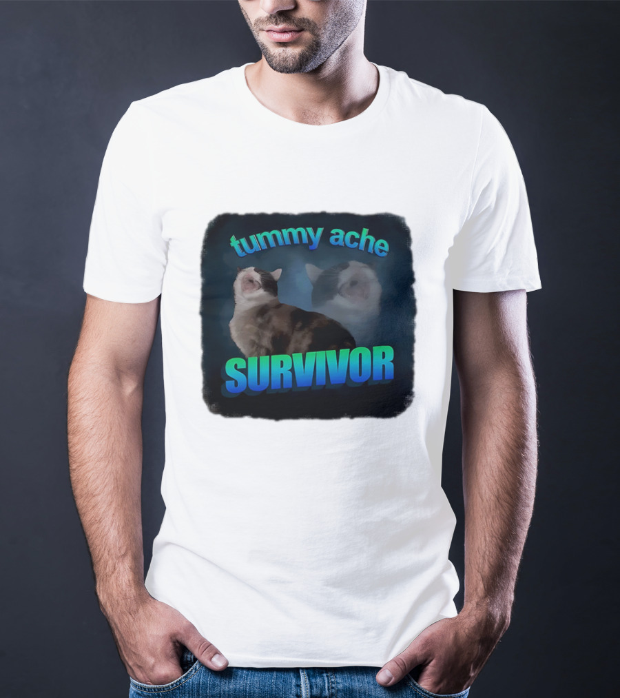 Tummy Ache Survivor Cat T-Shirt