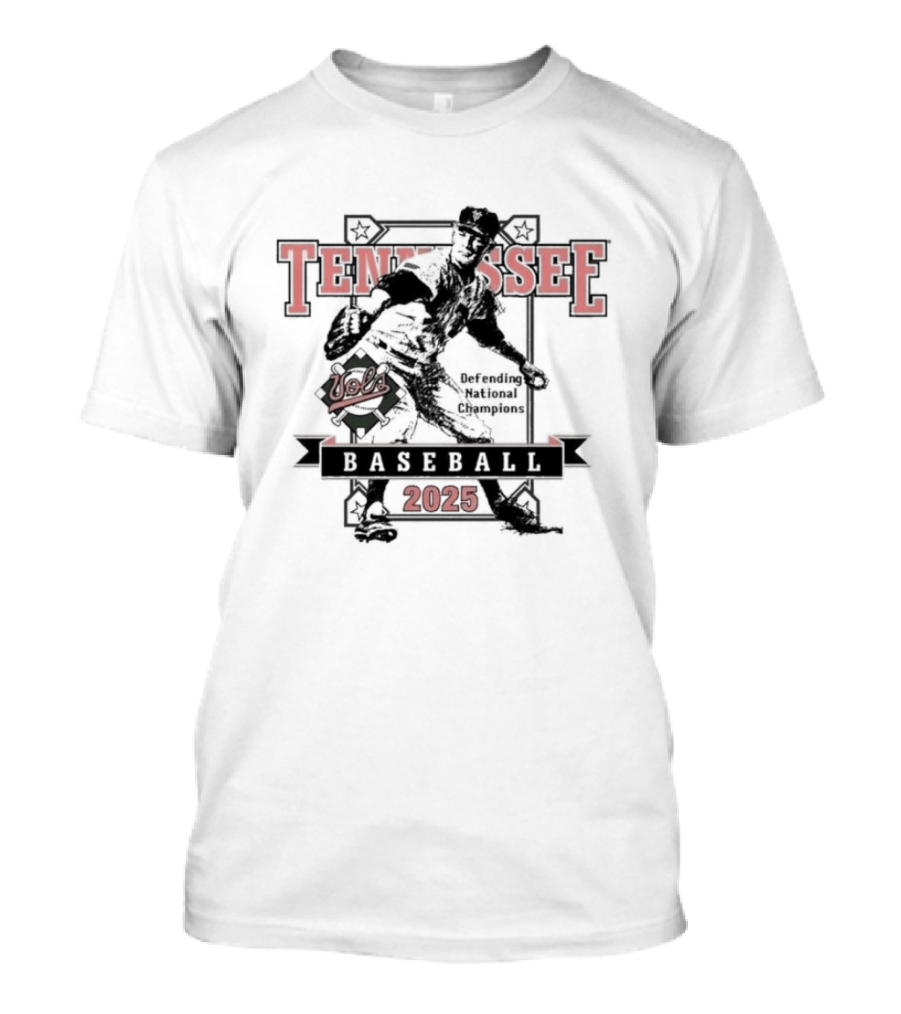 Vols Tennessee Baseball 2025 Opening Day Vintage Style Graphic T-Shirt