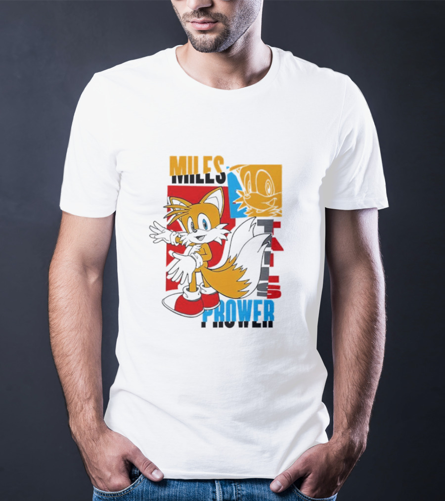 Tails Miles Prower Vintage Cartoon Style T-Shirt