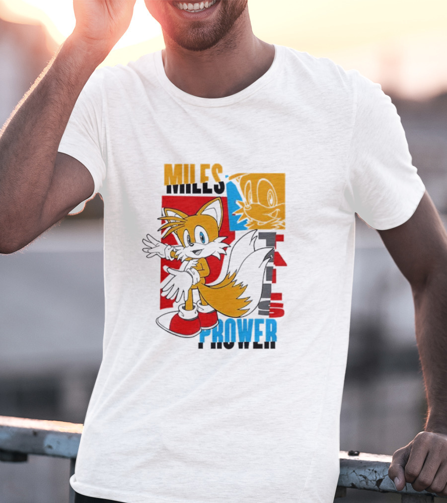 Tails Miles Prower Vintage Cartoon Style T-Shirt