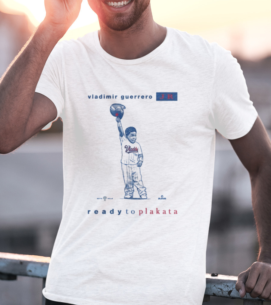 Vladimir Guerrero Jr Ready To Plakata Baseball Player Holding Ball T-Shirt