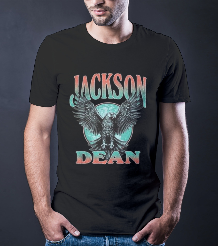 Jackson Dean Eagle Retro Style Graphic T-Shirt