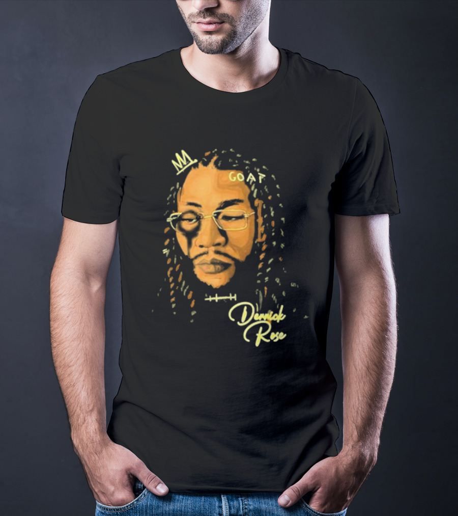 Joakim Noah GOAT Derrick Rose Portrait T-Shirt
