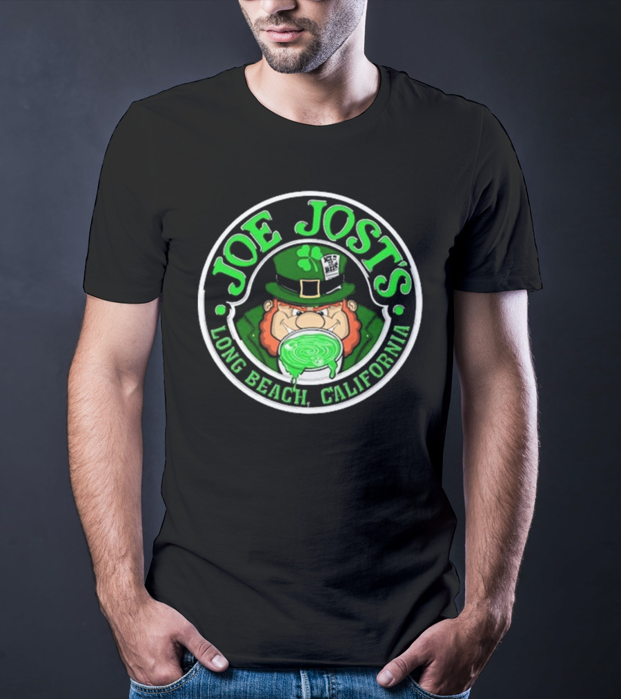 Joe Jost's Long Beach California Leprechaun Beer Circle T-Shirt