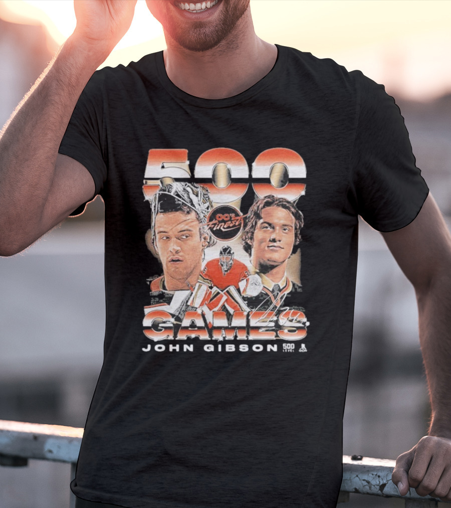OC's Finest John Gibson 500 Games Anaheim Vintage T-Shirt