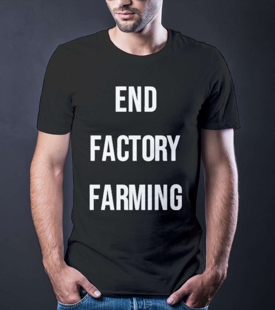 John Oberg End Factory Farming Vintage Activist Campaign T-Shirt