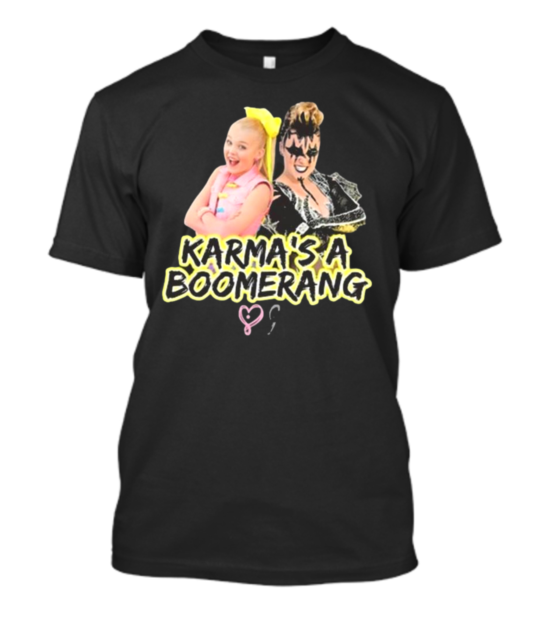 Karma's A Boomerang Pop Star And Rock Icon Style Contrast T-Shirt