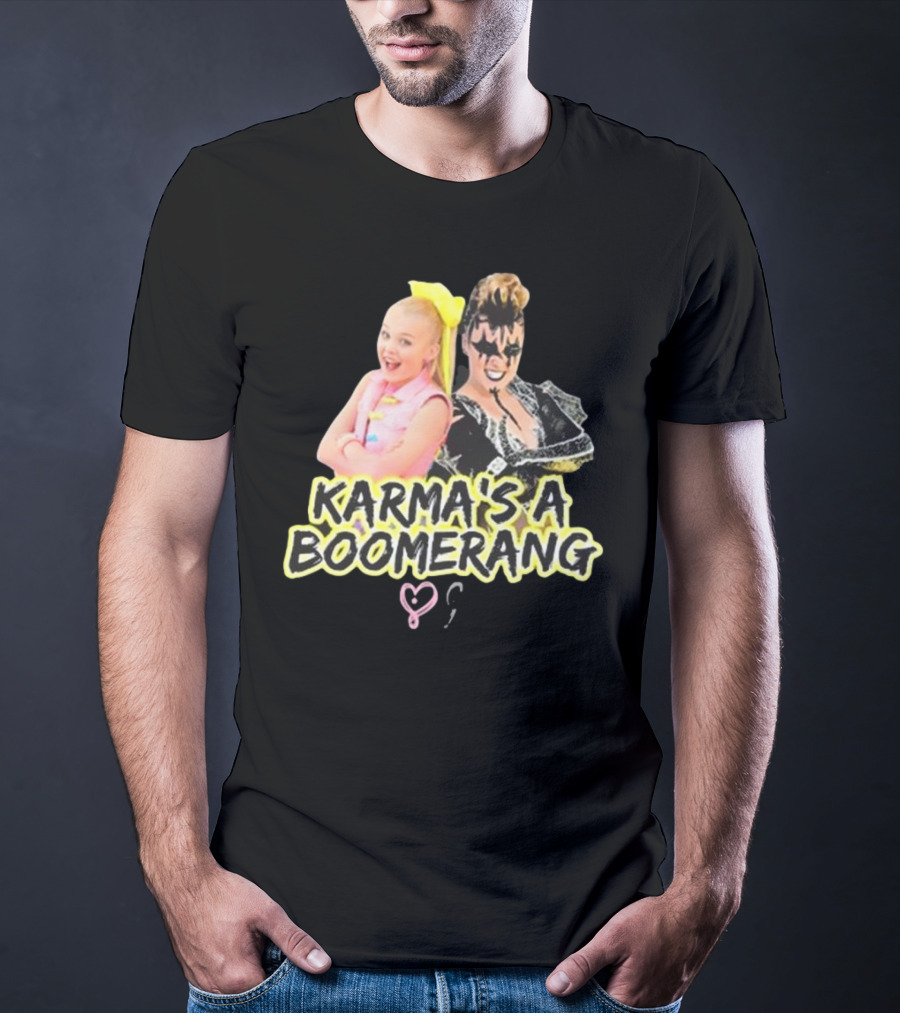 Karma's A Boomerang Pop Star And Rock Icon Style Contrast T-Shirt