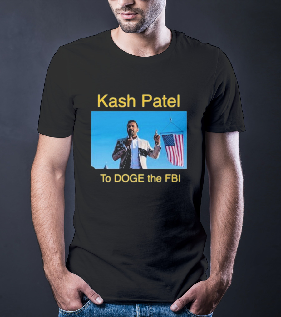 Kash Patel To DOGE The FBI American Flag Speech Scene T-Shirt