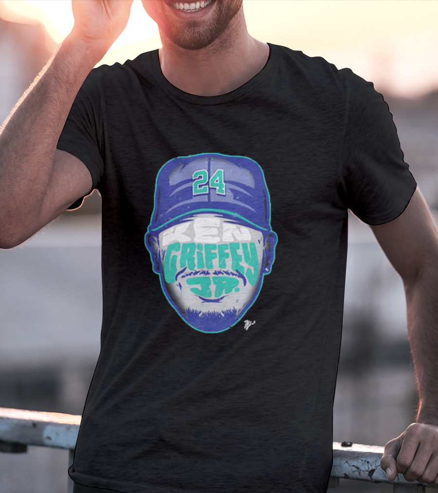 Ken Griffey Jr. 24 Seattle Mariners Vintage Silhouette T-Shirt
