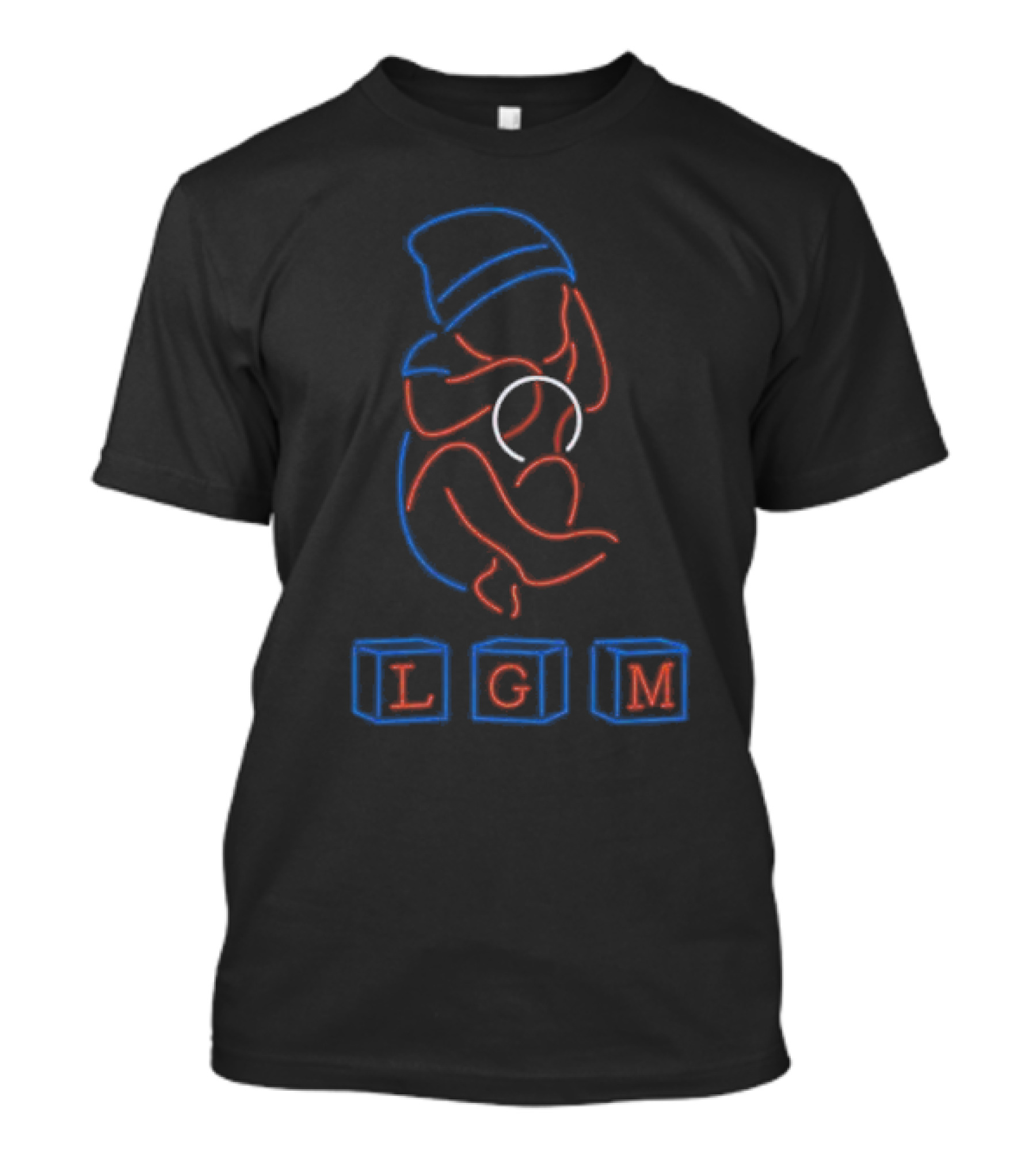 LGM Baby Fan New York Mets Blocks And Baby Outline Art T-Shirt