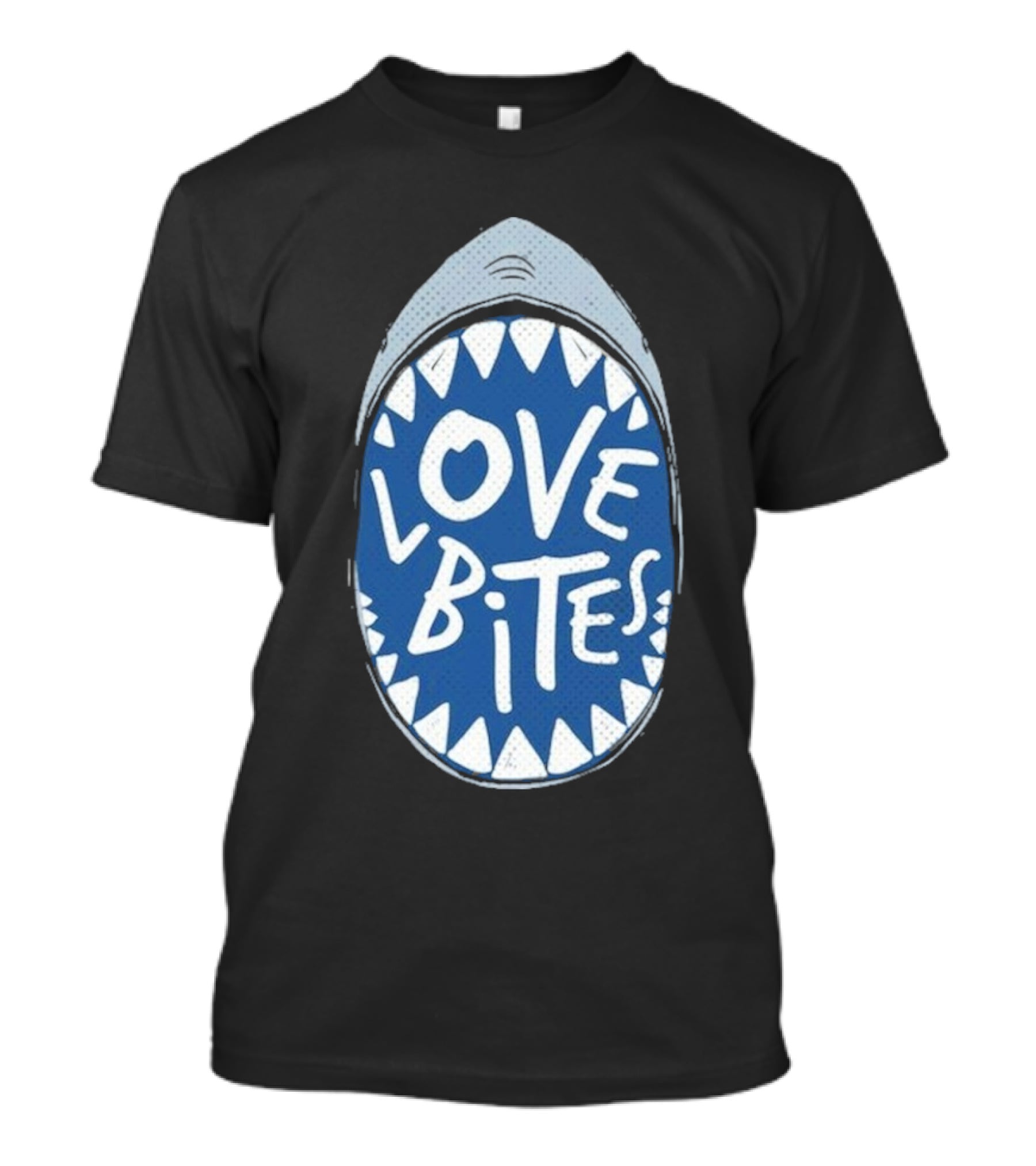 Love Bites Shark Mouth Teeth Graphic T-Shirt