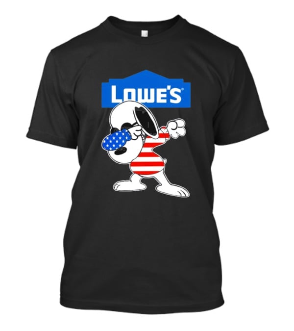 Lowe's Snoopy Dabbing American Flag Outfit T-Shirt