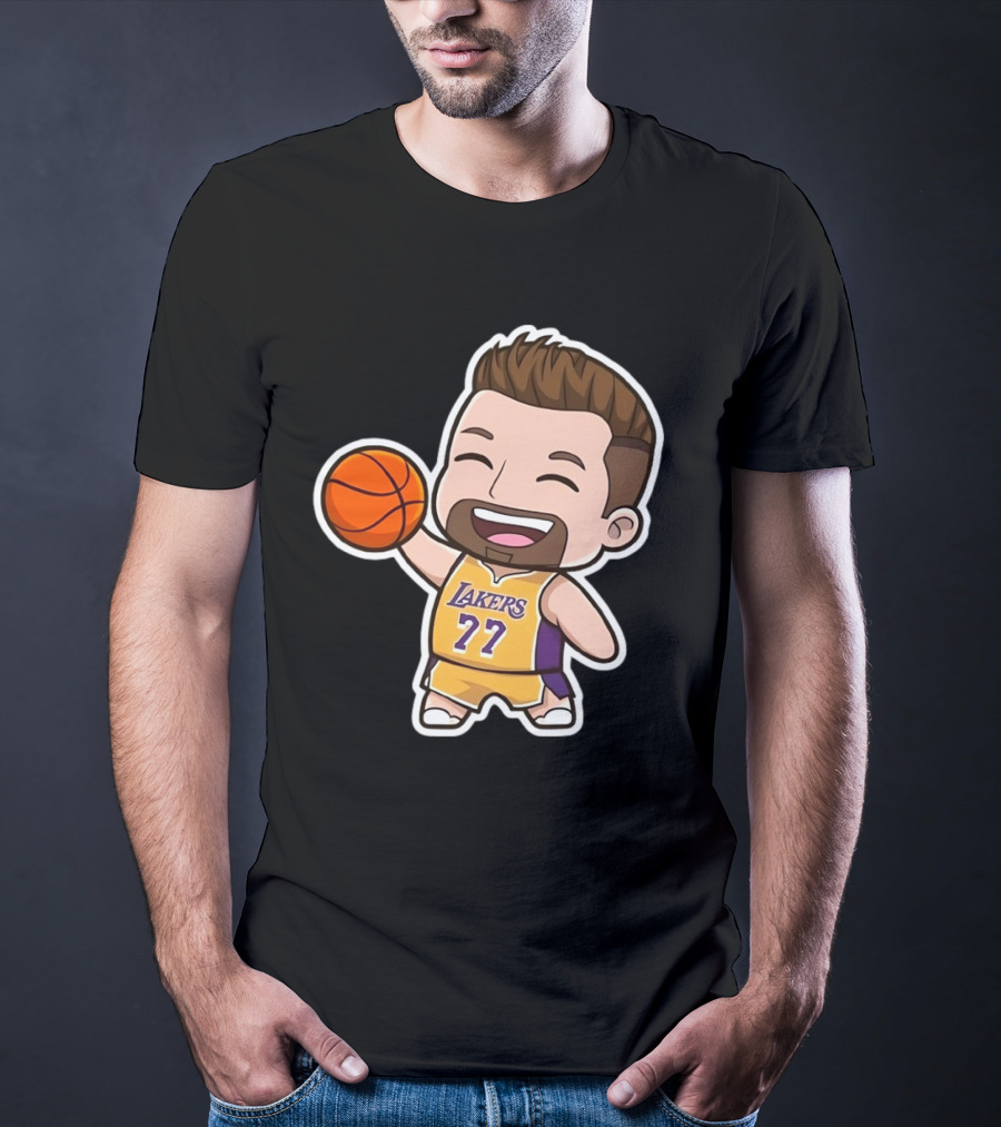 Luka Doncic Lakers 77 Chibi Cartoon Basketball T-Shirt
