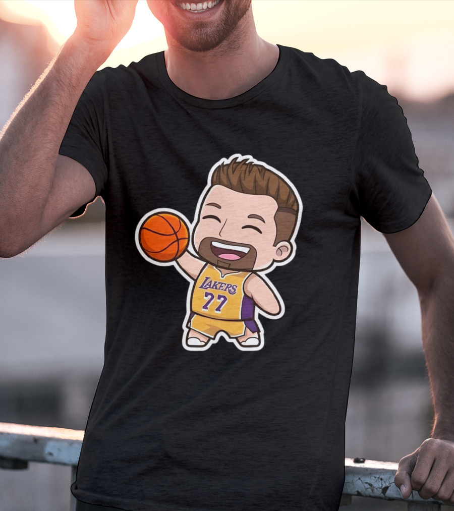 Luka Doncic Lakers 77 Chibi Cartoon Basketball T-Shirt