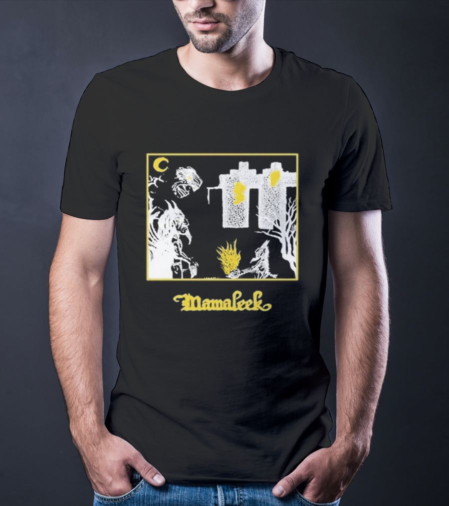 Mamaleek Netherworld Moonlit Cityscape And Surreal Figures T-Shirt