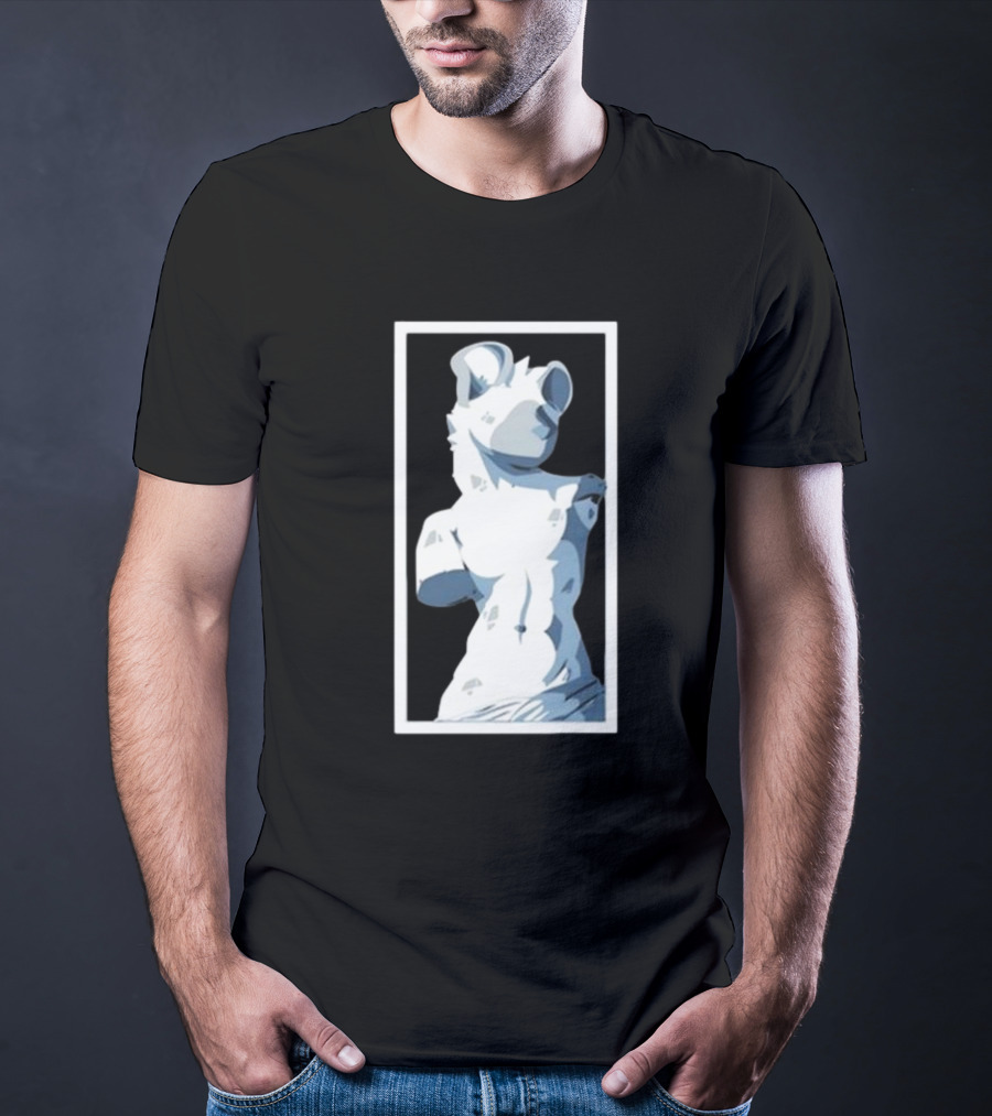 Mangoyena God's Chosen Hyena Statue Style T-Shirt