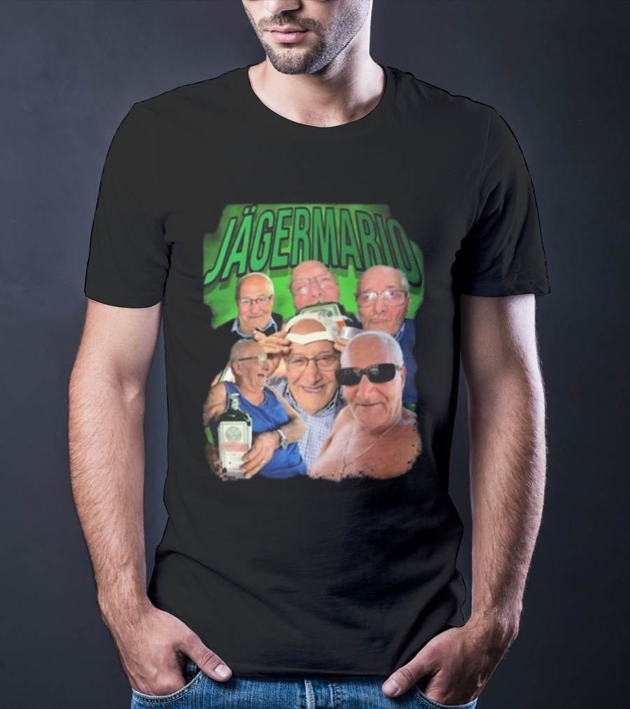 Marioscerra5 Jägermario Sigma Funny Multiphoto Collage T-Shirt