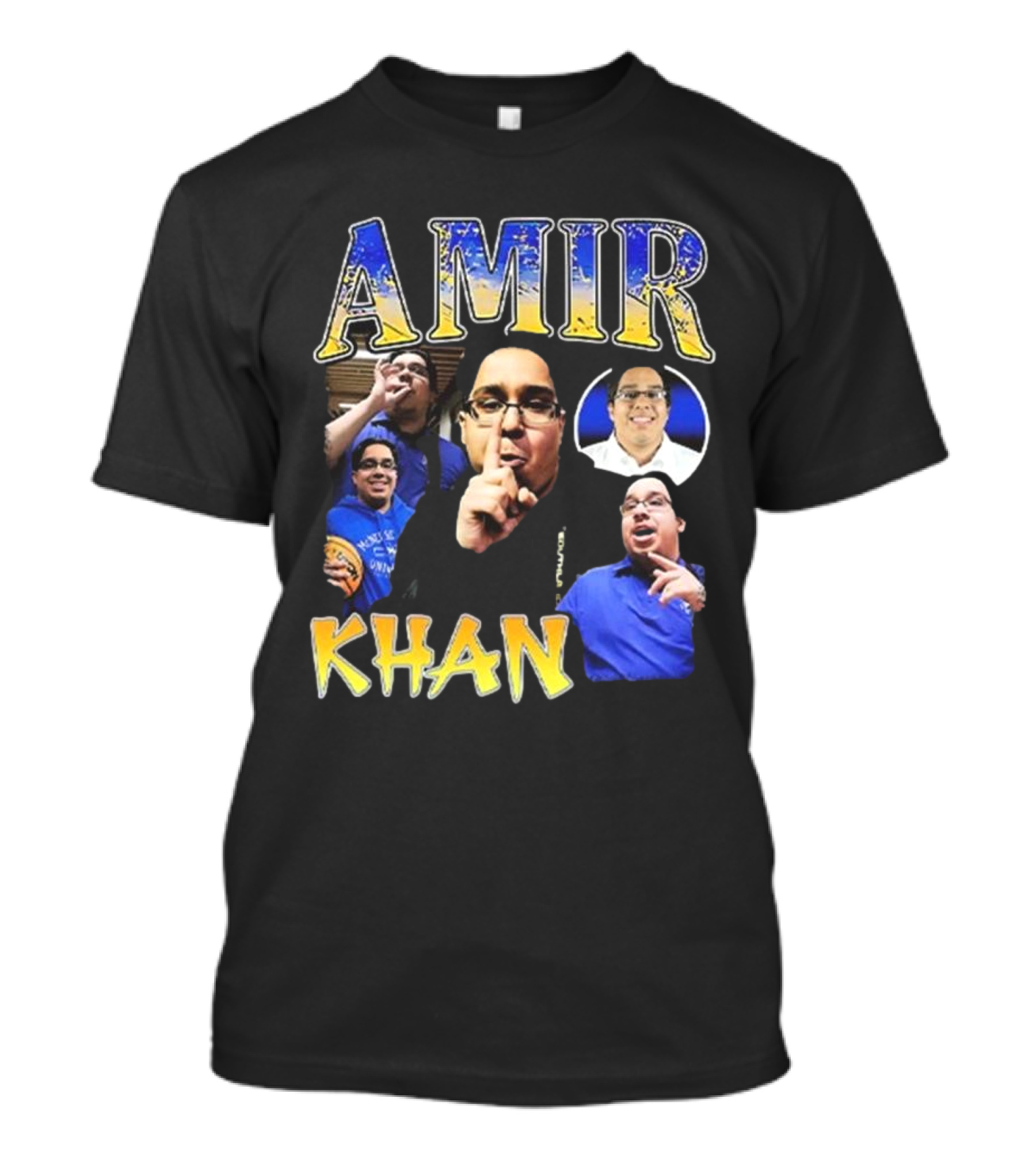 Amir Khan McNeese State University Blue And Gold Style T-Shirt