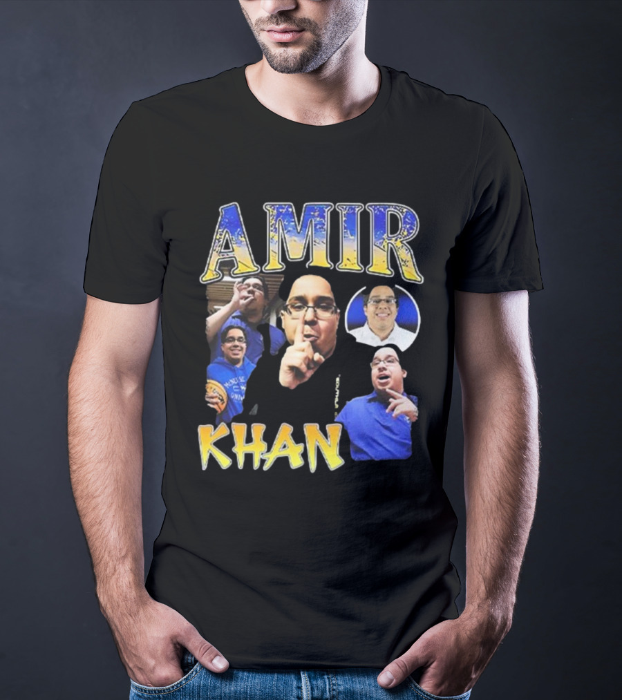 Amir Khan McNeese State University Blue And Gold Style T-Shirt