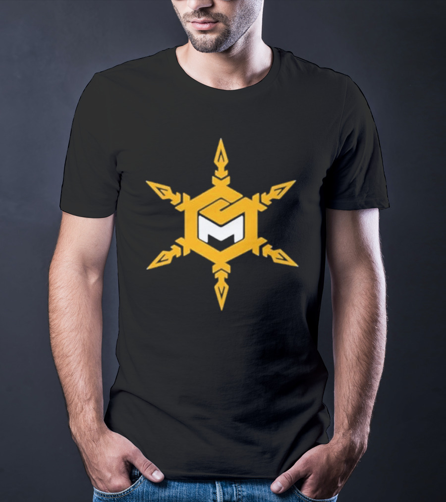 Mike Sainristil M Yellow Snowflake Emblem T-Shirt