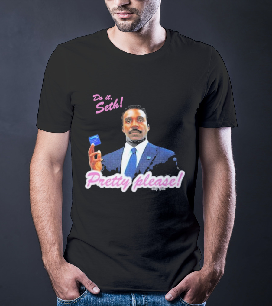 Do It Seth Pretty Please! Milchick Holding Blue Card T-Shirt