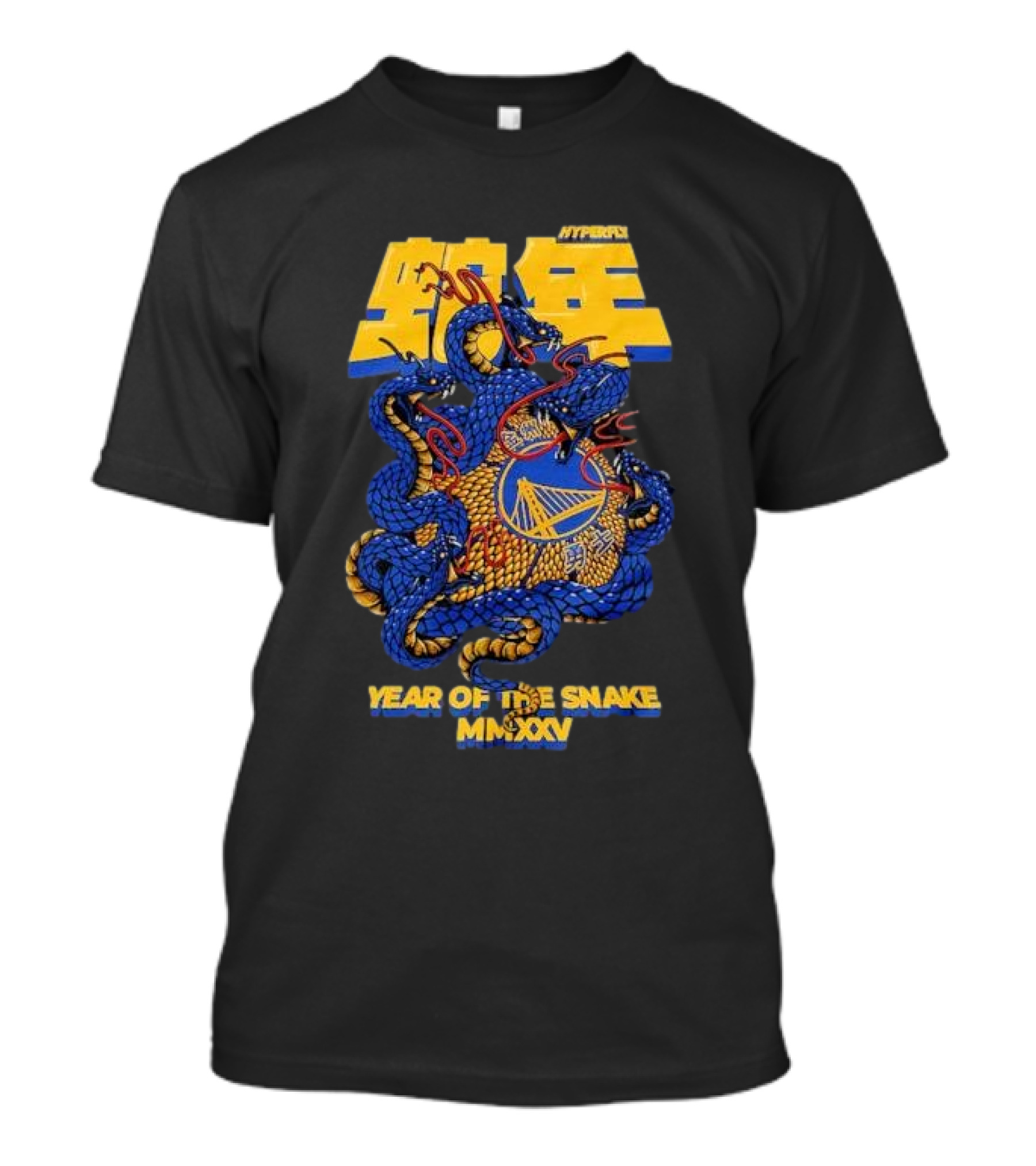 NBALab X Hyperfly Golden State Warriors Year Of The Snake MNXXIV Lunar New Year Collection T-Shirt