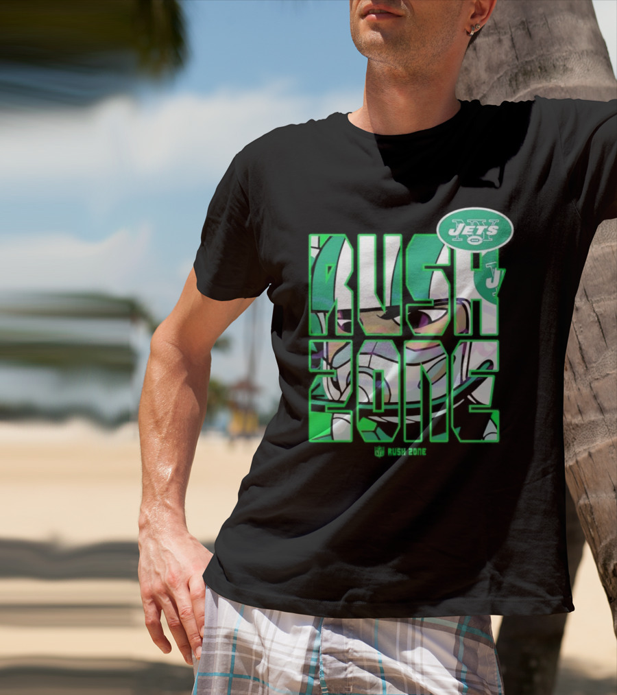 New York Jets NFL Rush Zone Cartoon Football Jets T-Shirt