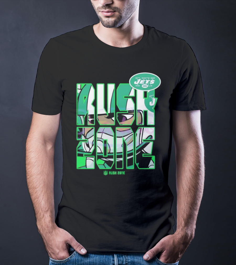 New York Jets NFL Rush Zone Cartoon Football Jets T-Shirt