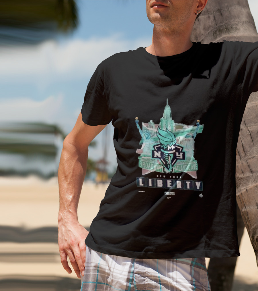 New York Liberty Broadway Atlantic Ave WNBA Statue Of Liberty Empire State Building T-Shirt