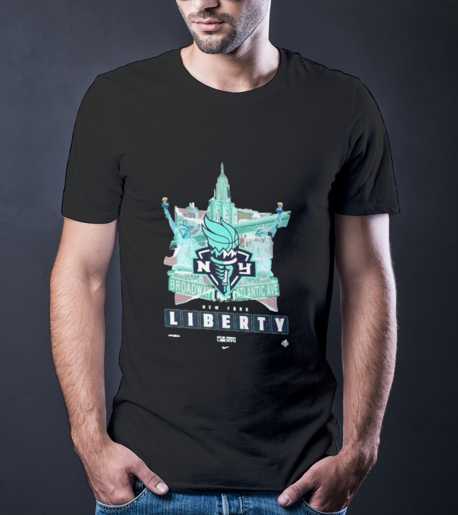 New York Liberty Broadway Atlantic Ave WNBA Statue Of Liberty Empire State Building T-Shirt