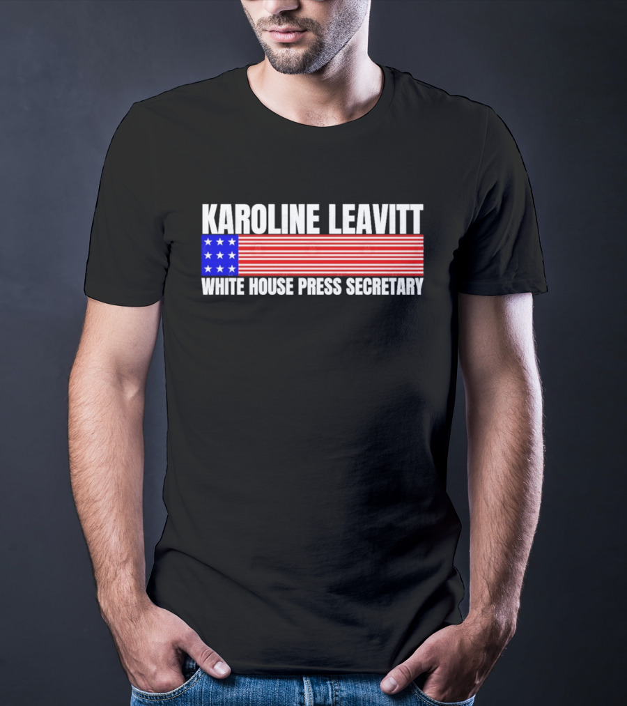 Karoline Leavitt White House Press Secretary American Flag Design T-Shirt