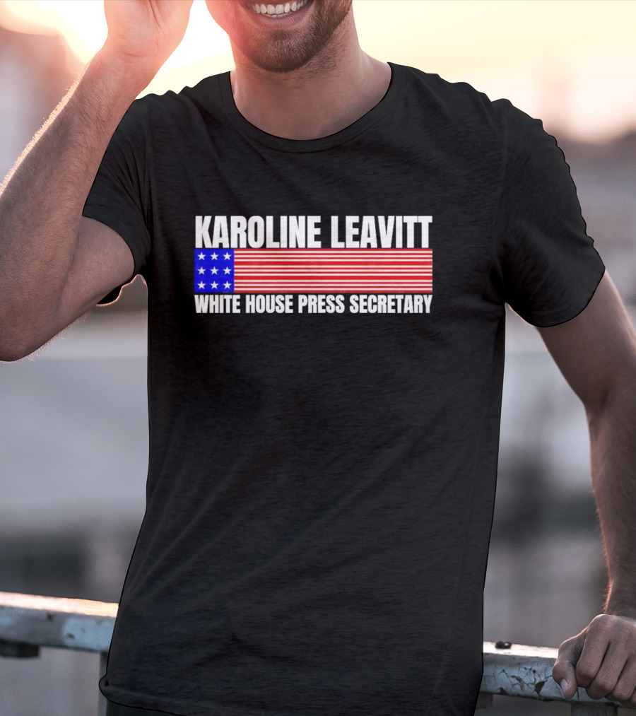 Karoline Leavitt White House Press Secretary American Flag Design T-Shirt