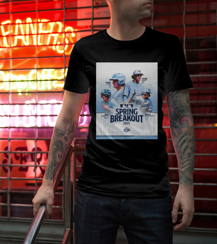 North Carolina Tar Heels Baseball Spring Breakout 2025 Casey Cook Tyler Baum Mac Horvath Vance Honeycutt MLB T-Shirt