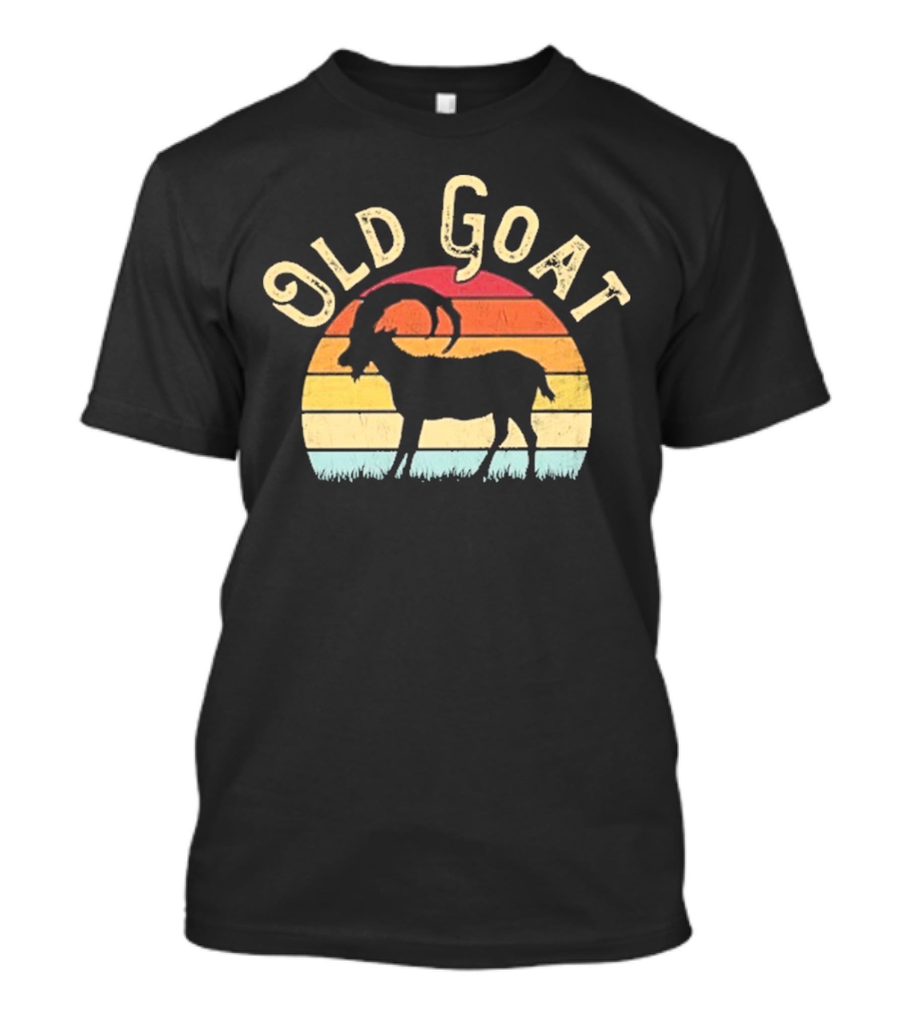 Old Goat Vintage Sunset Silhouette Retro Style T-Shirt