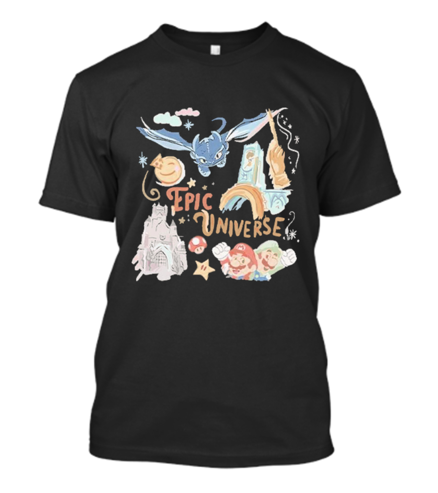 Epic Universe Mario Luigi Dragon Orlando Park Adventure T-Shirt