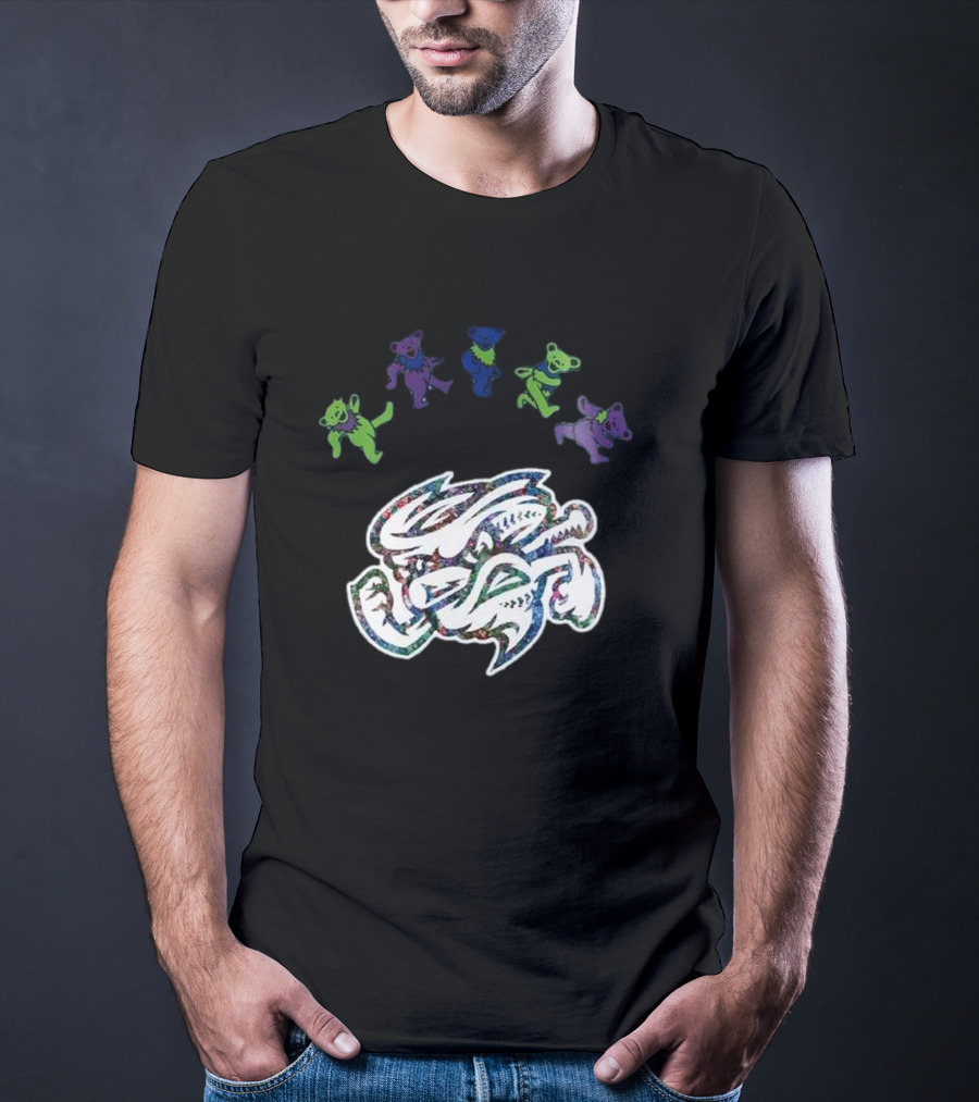 Omaha Storm Chasers Grateful Dead Night 2025 Baseball Dancing Bears T-Shirt