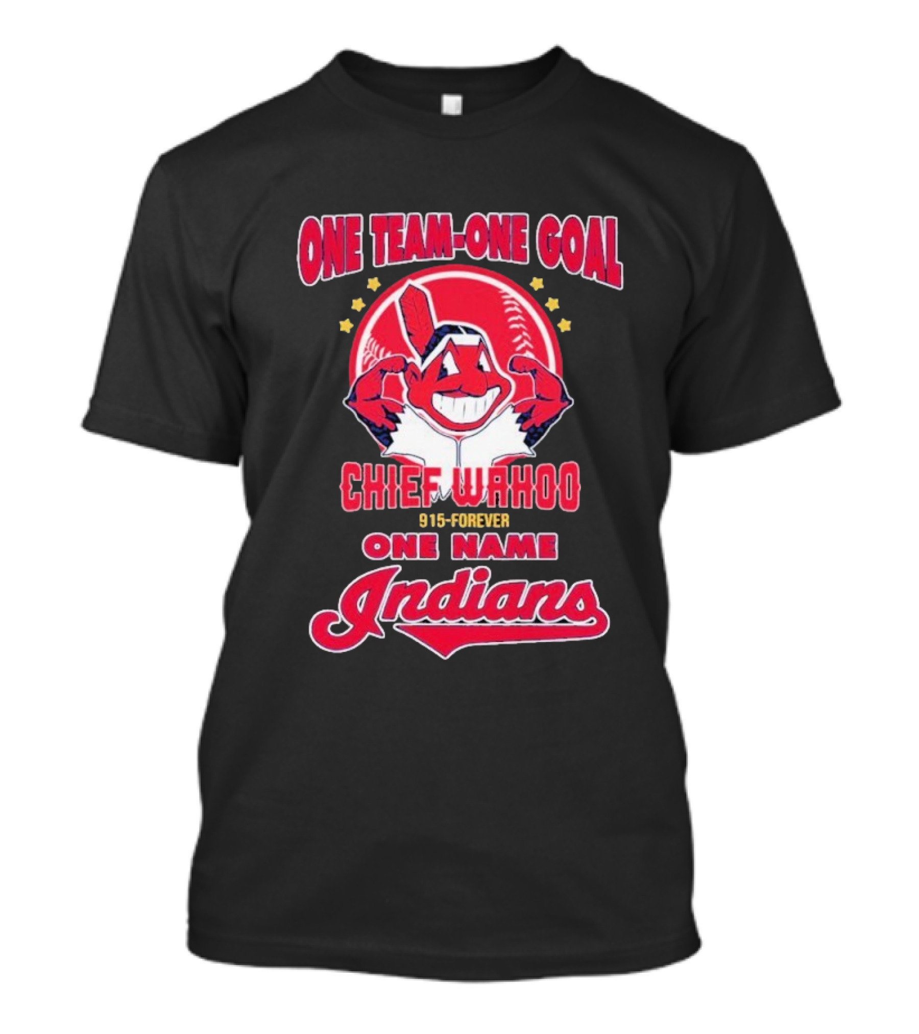 Chief Wahoo One Team-One Goal One Name Indians 1915-Forever T-Shirt