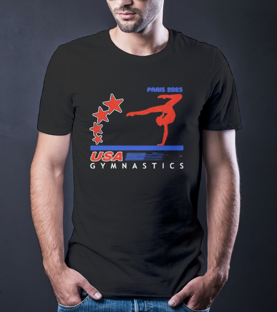 Paris 2025 USA Gymnastics Stars T-Shirt