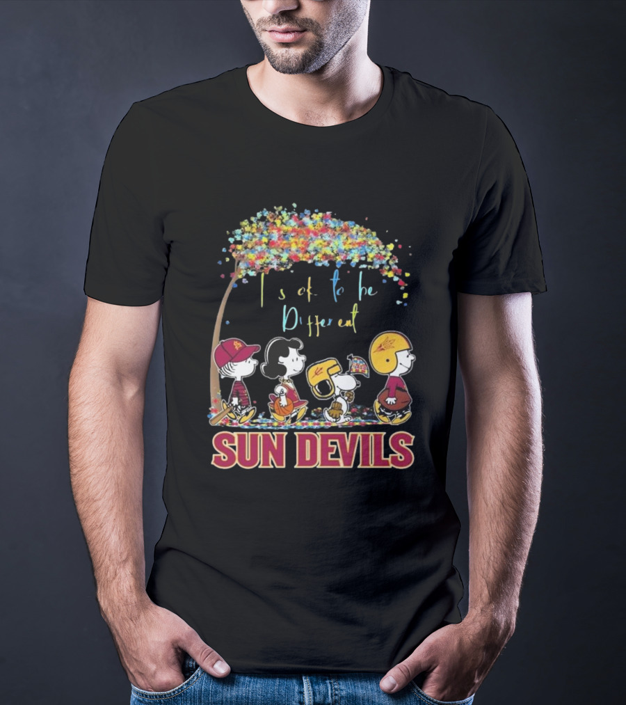 Peanuts It’s Ok To Be Different Arizona State Sun Devils T-Shirt