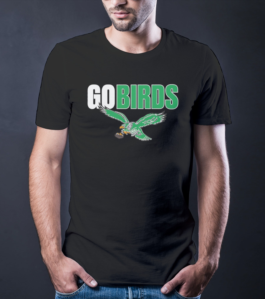 Philadelphia Eagles Go Birds Flying Eagle Emblem T-Shirt
