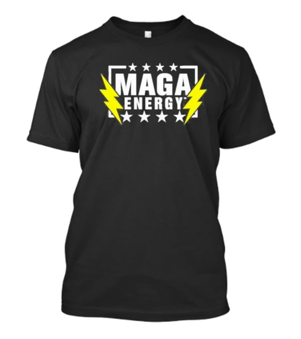 MAGA Energy Lightning Bolt Star Pattern T-Shirt