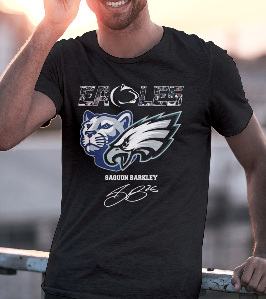 Eagles Penn State Saquon Barkley Signature T-Shirt