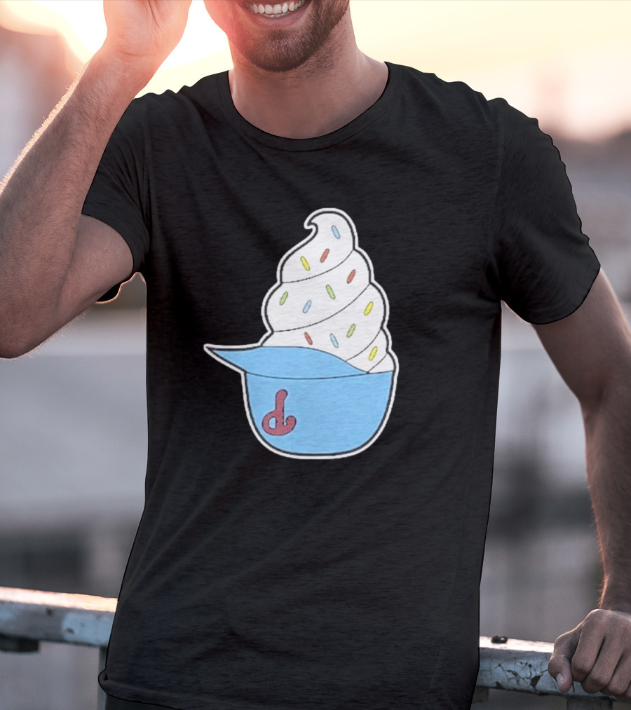 Philadelphia Phillies Ice Cream Helmet With Sprinkles T-Shirt