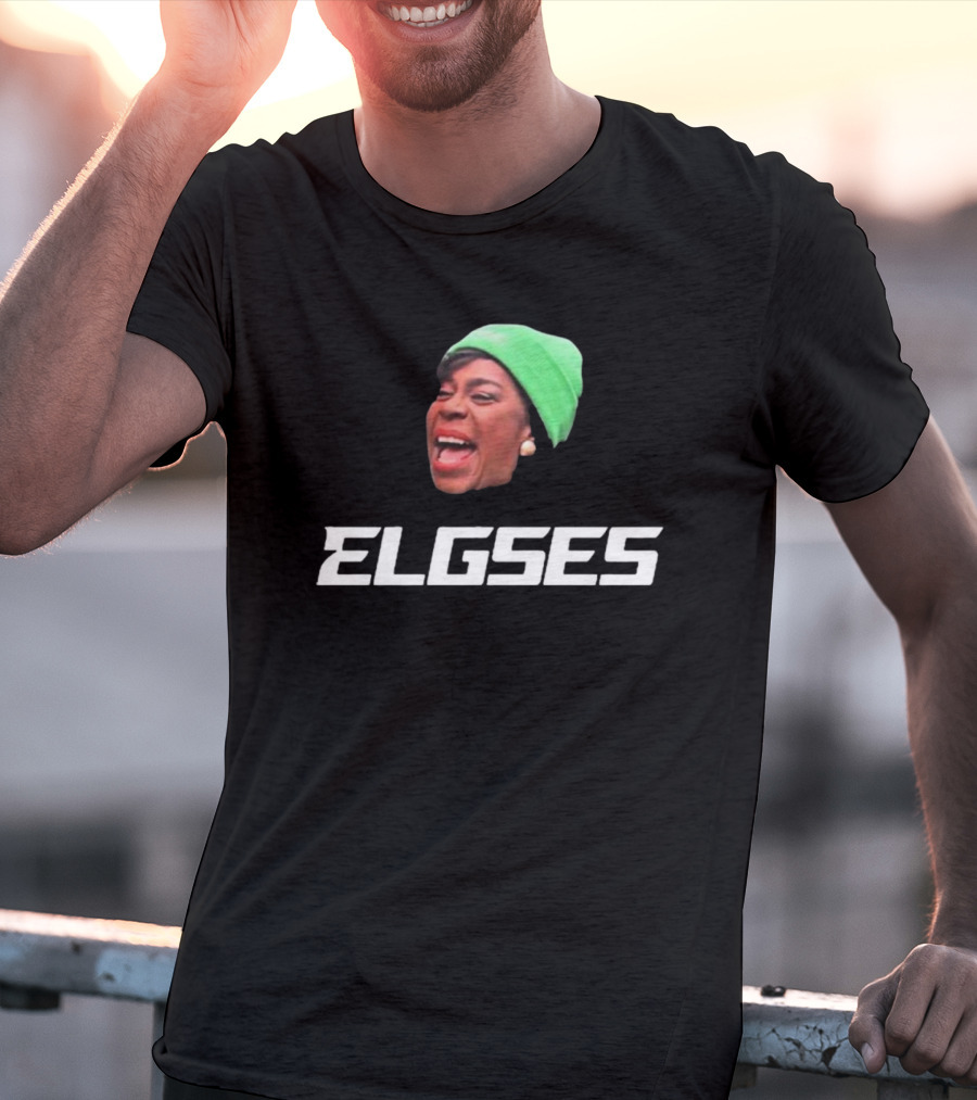 Philly Mayor Cherelle Parker Elgses Green Beanie Image T-Shirt