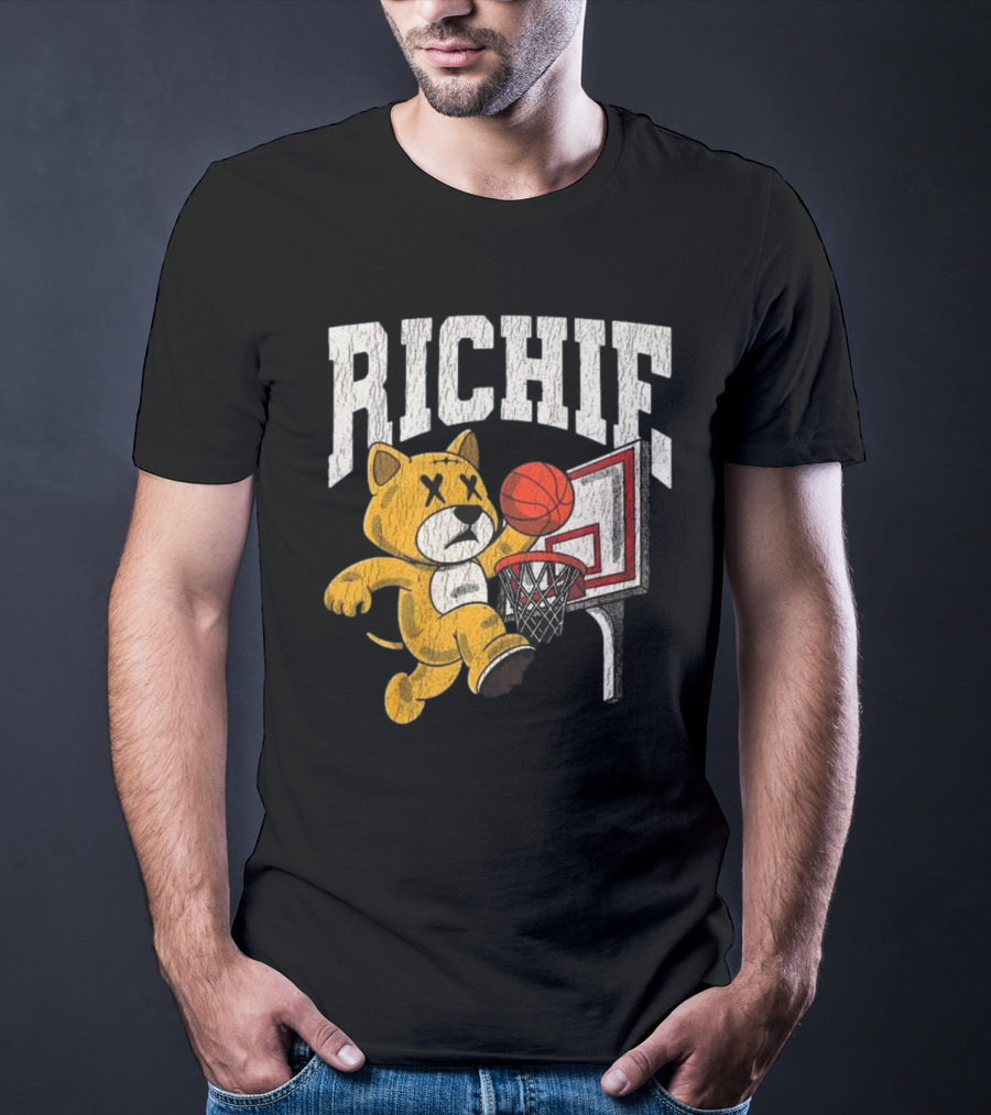 Richie Basketball Bear Dunk Playoff T-Shirt