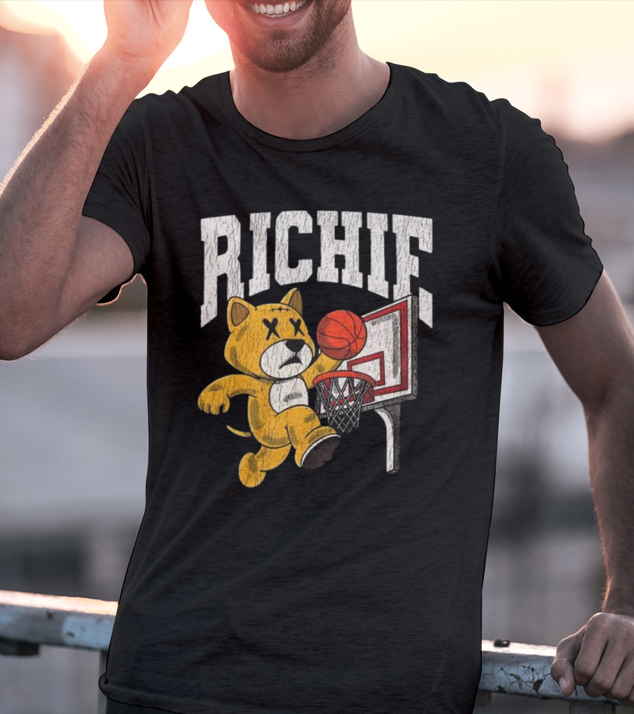 Richie Basketball Bear Dunk Playoff T-Shirt
